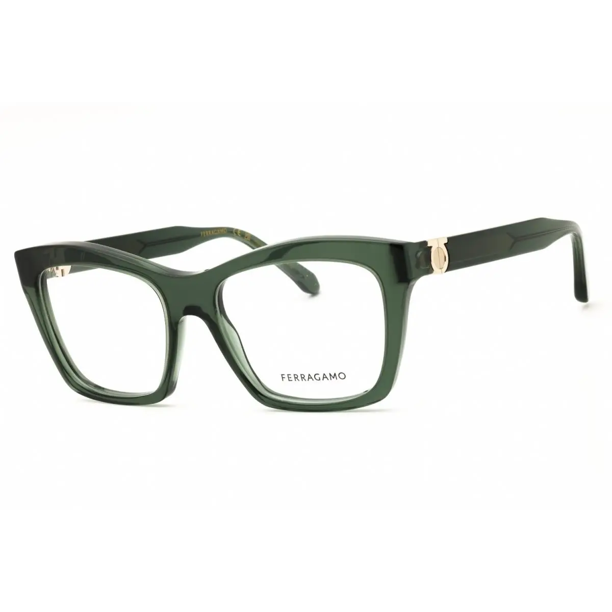 Salvatore Ferragamo SF3022 320 Eyeglasses Transparent Green Frame 53mm