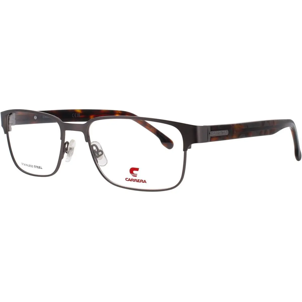 Carrera Men`s Eyeglasses Matte Dark Ruthenium Plastic Full Rim Frame 8891 Cag