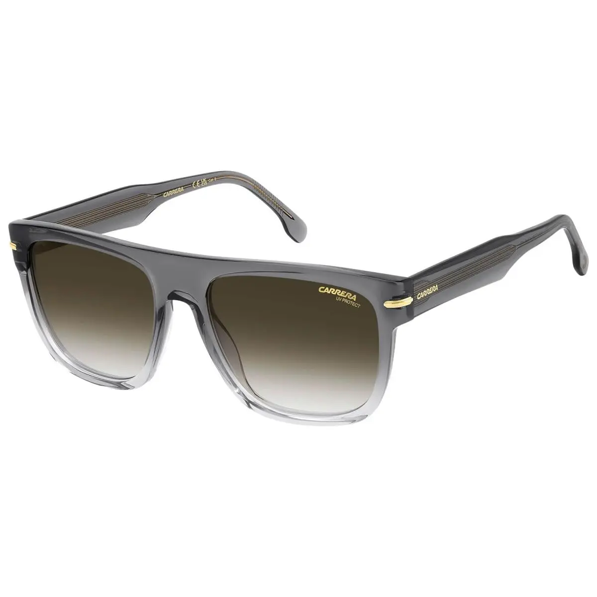 Carrera Men`s Crystal Grey Square Sunglasses w/ Gradient Lens - CA340S-0FT3-9K