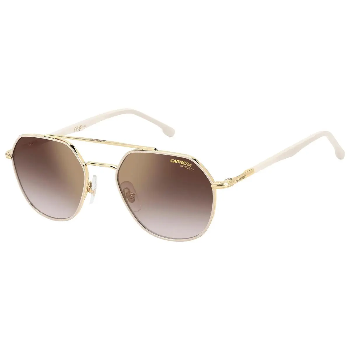 Carrera Gold-tone/ivory Geometric Aviator Sunglasses - CA303S-0VVP-YK