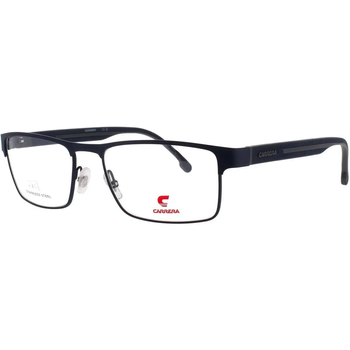 Carrera Men`s Eyeglasses Rectangular Shape Matte Blue Grey Metal Frame 8884 4NZ