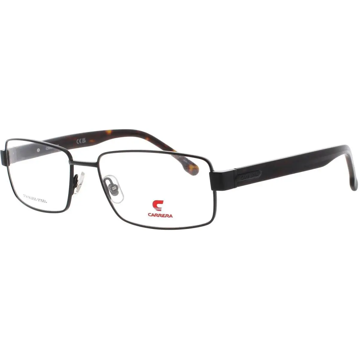 Carrera Men`s Eyeglasses Black Metal Full Rim Rectangular Shape Frame 8887 807