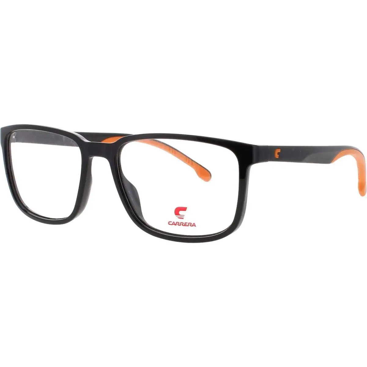 Carrera Men`s Eyeglasses Square Black/orange Plastic Full Rim Frame 8894 8LZ