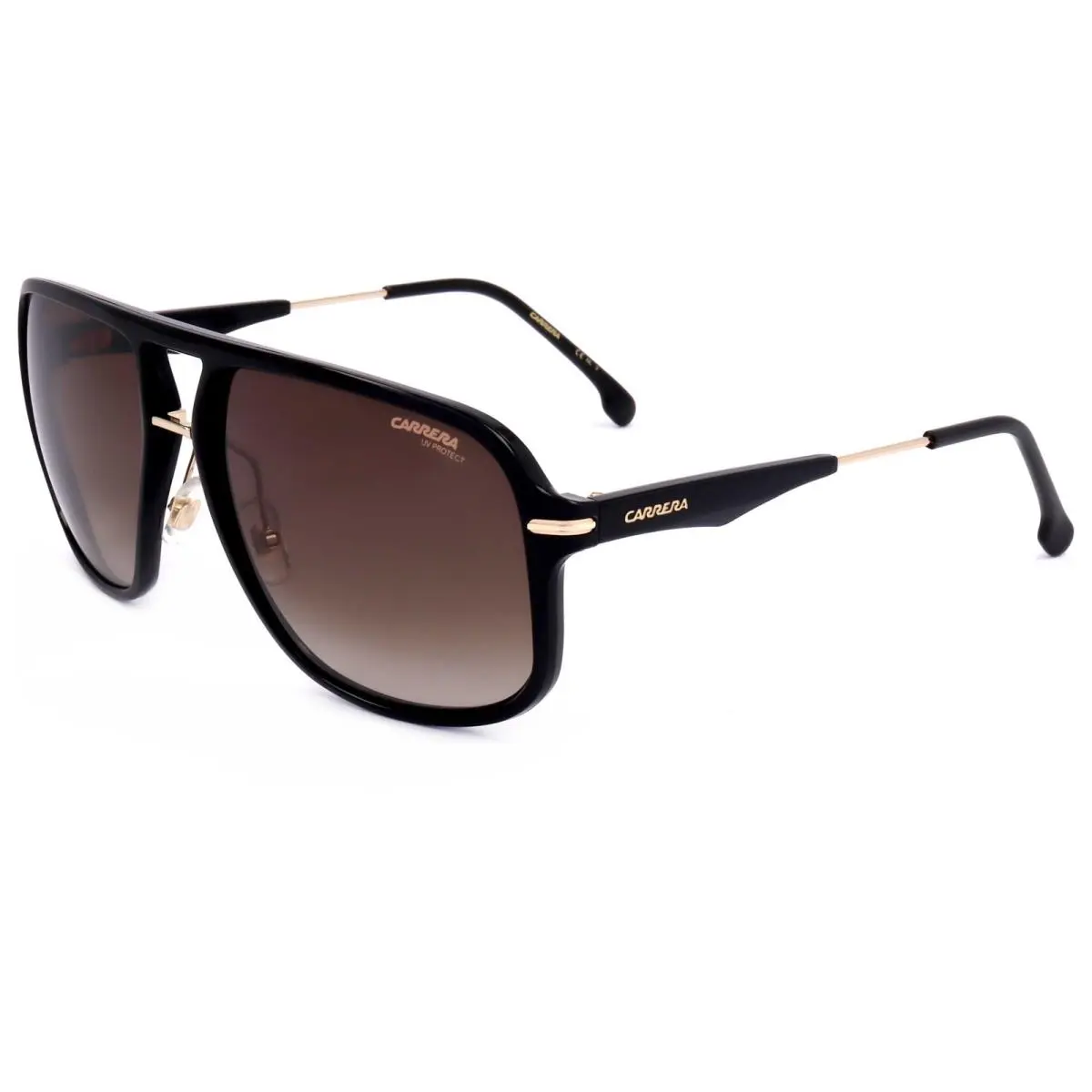 Carrera Men`s 60 mm Black Gold Sunglasses CARRERA296-S-2M2-60