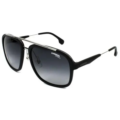 Carrera 133 Sunglasses Mat Blk Silver / Smoke Grad 57-19-140 133/S-0TI7
