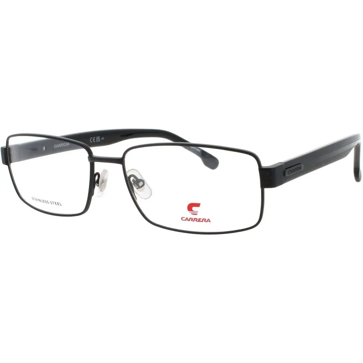 Carrera Men`s Eyeglasses Rectangular Matte Black Metal Full Rim Frame 8887 003