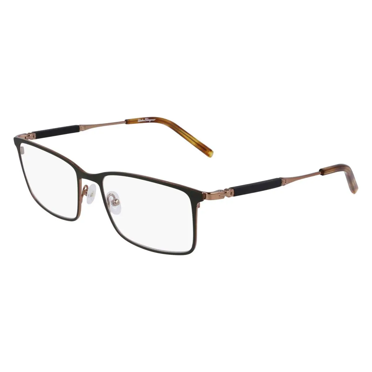 SF2574 Eyeglasses 750 Amber Gold/olive by Salvatore Ferragamo
