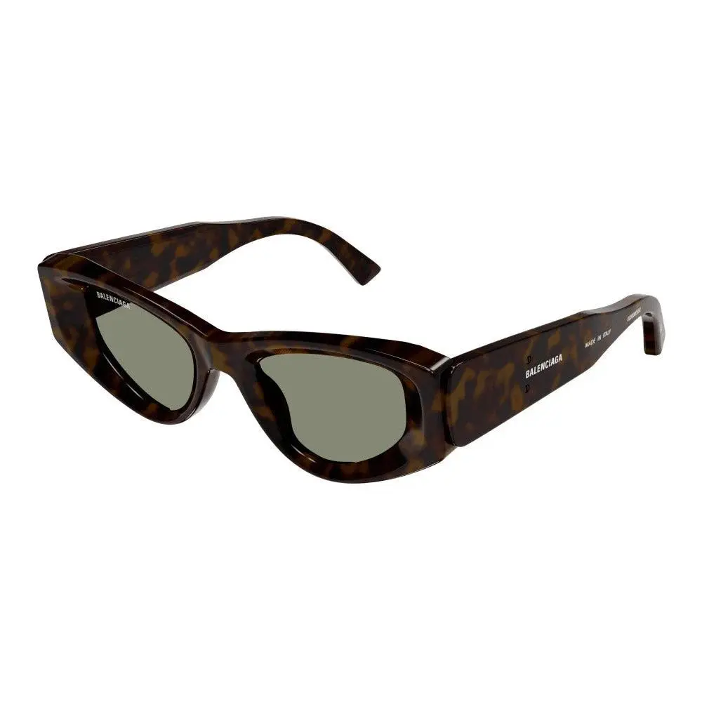 Unisex Square Sunglasses BB0243S Various Colors Havana/Green by Balenciaga