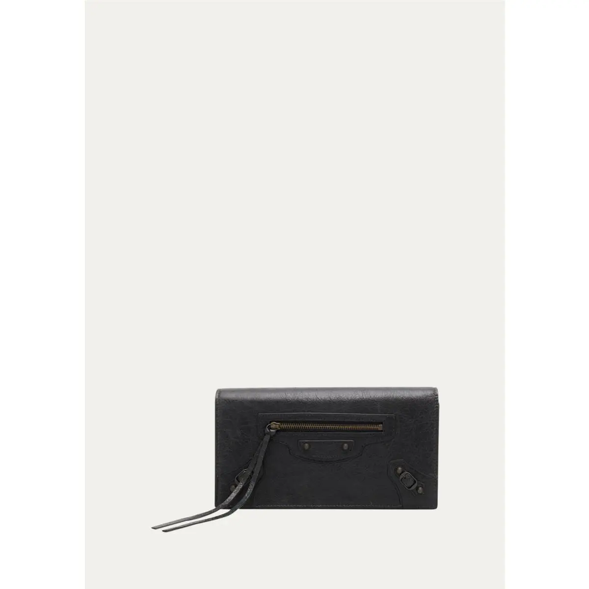 Balenciaga Le City Flap Leather Wallet with Chain Strap W/tax Black