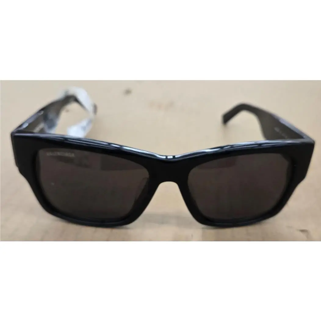 Balenciaga BB0262SA Sunglasses 001 Black Gray Lens