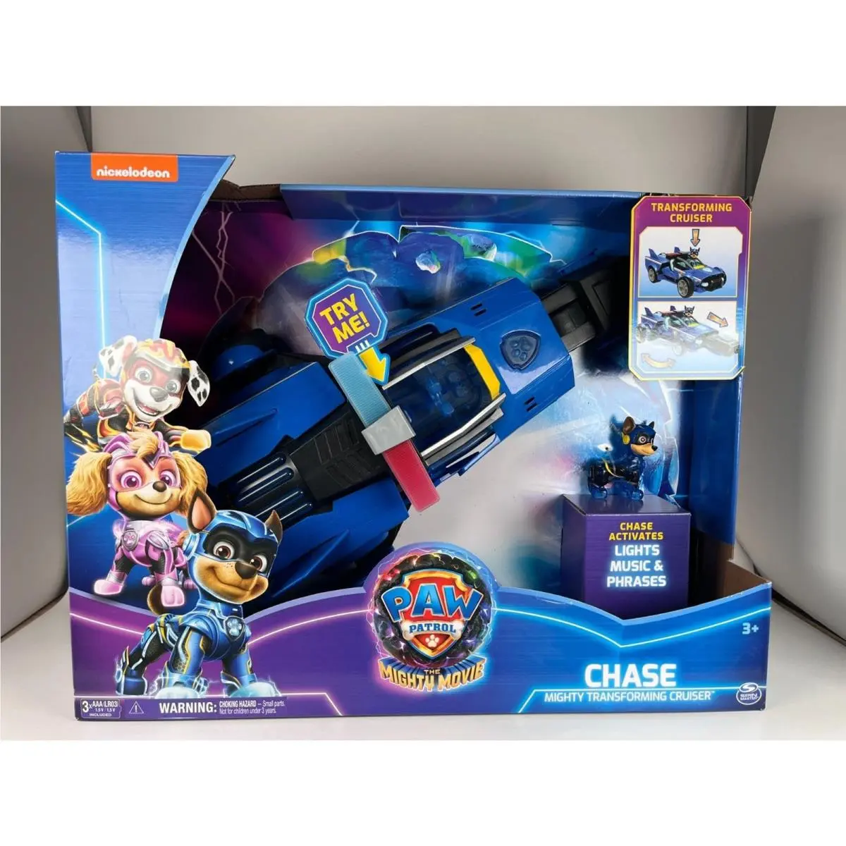 Paw Patrol Movie Mighty Movie Chase Transforming Cruiser Lights Sounds