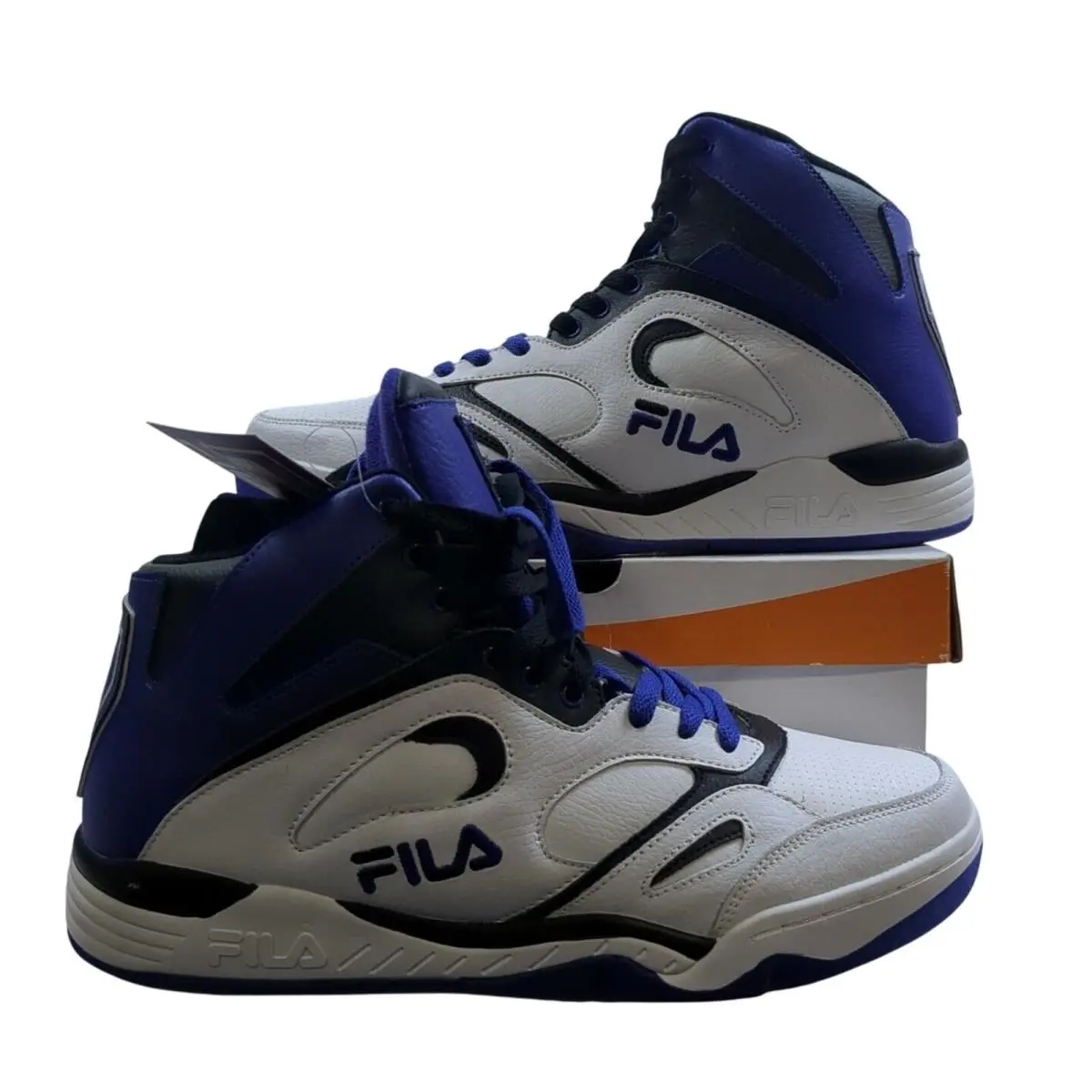 Fila Kj7 Men’s 11.5 White Royal Blue Black Kevin Johnson Duke Basketball