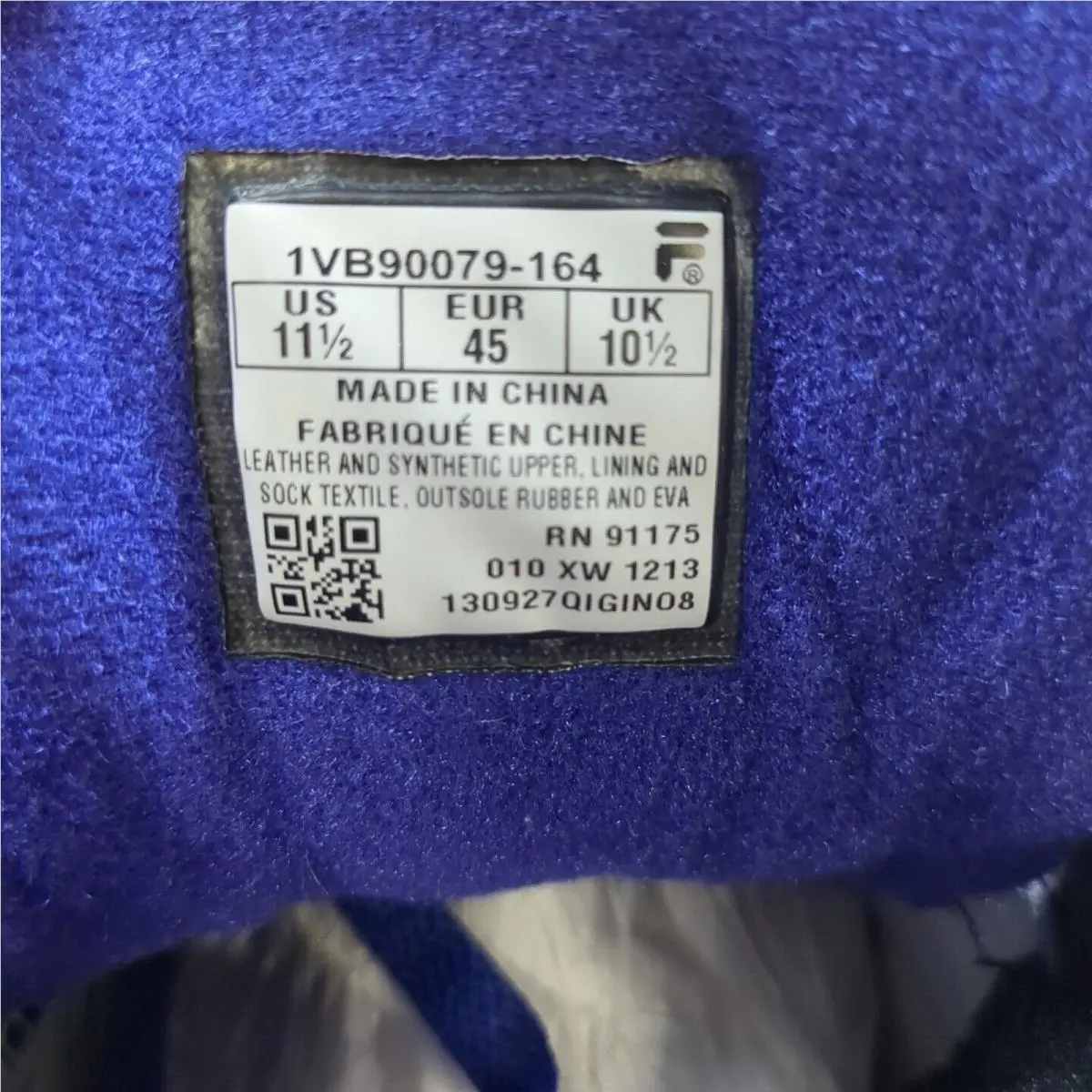 Fila shoes - FILA KJ7 - 1VB90079-184 - White, Royal Blue, Black 6