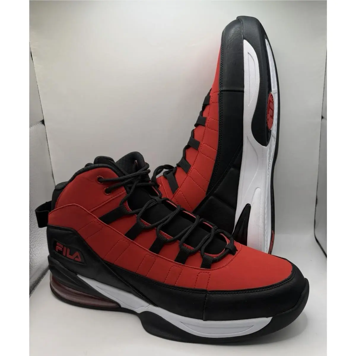 Fila Shoes Men`s Size 13 Red Black White Basketball 1BM01378-602