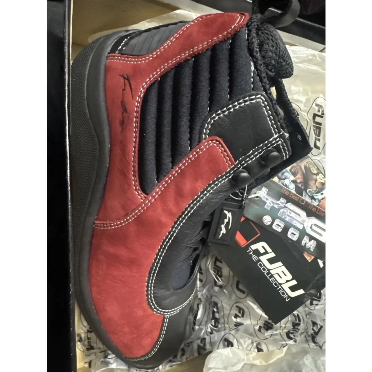 Fila Activisor Viz High Top Basketball Sneakers Men`s Size 8.5 US Red Black