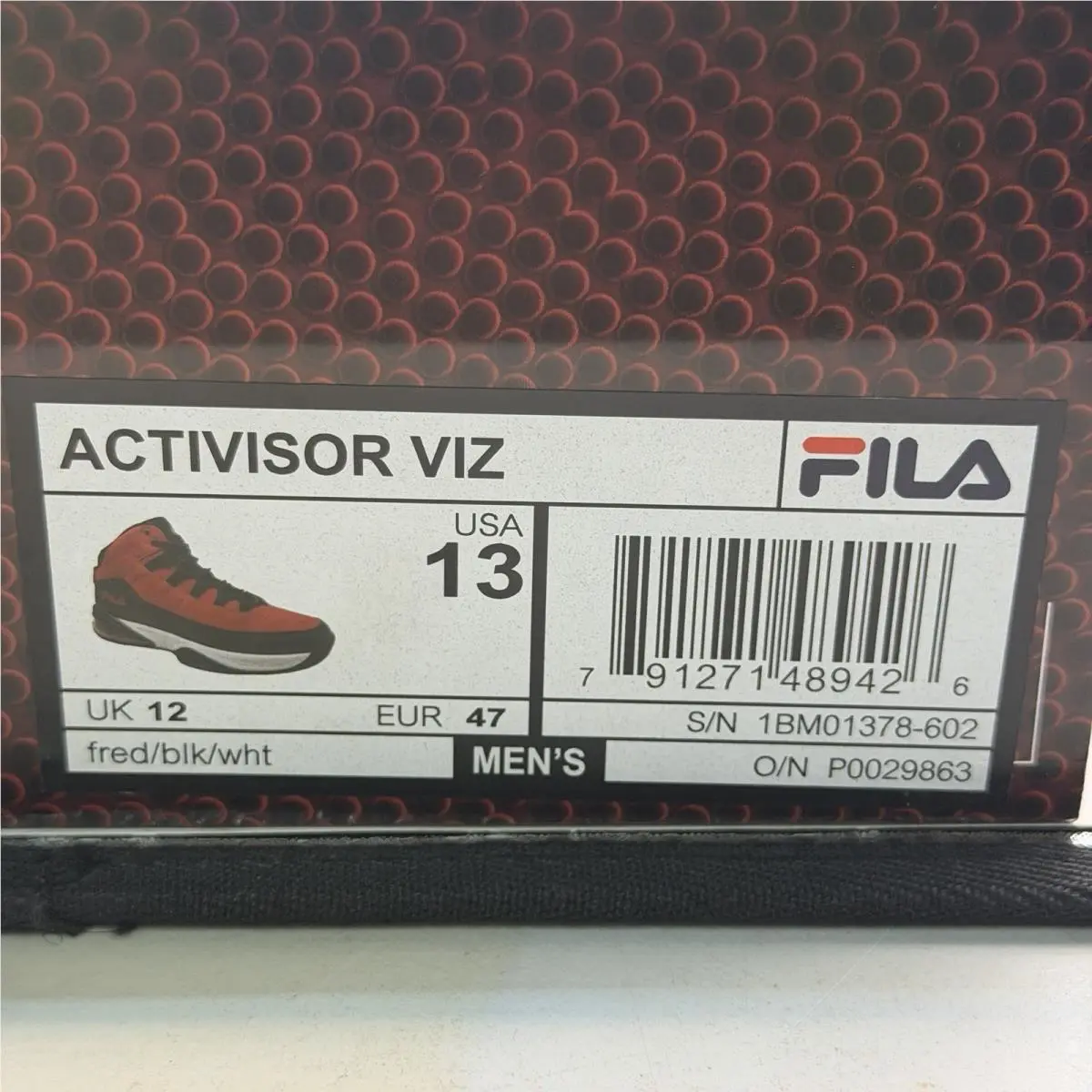 Fila shoes - FILA Activisor Viz - Activisor Viz - 1BM01378-602 - Red Black White 11