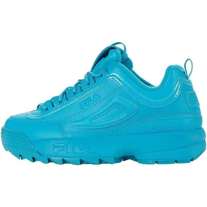 Fila Women`s Disruptor Low-top Sneakers in Scuba Blue Size 6.5