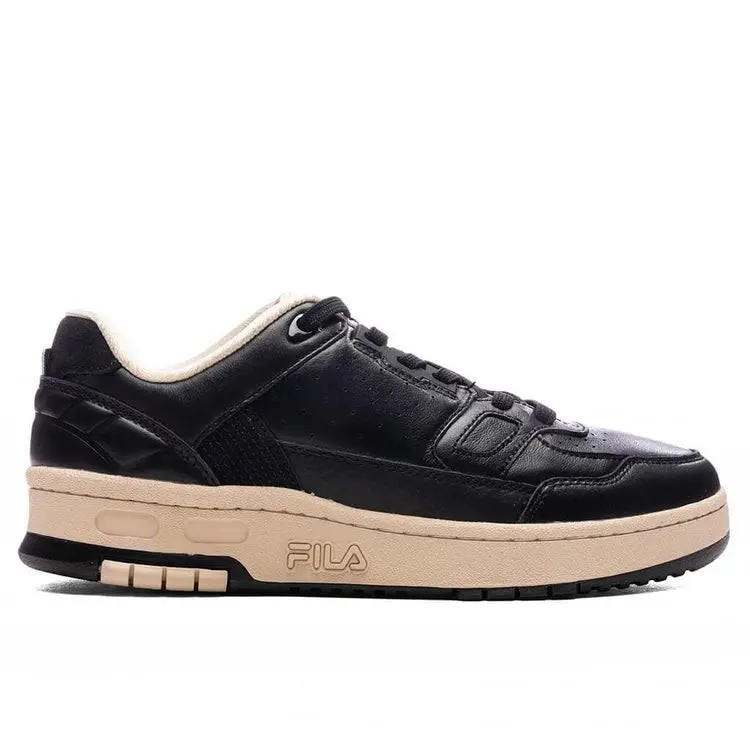 Fila Rissmo Low Lux Men`s Black/sand Leather Sneakers Shoes Size 10