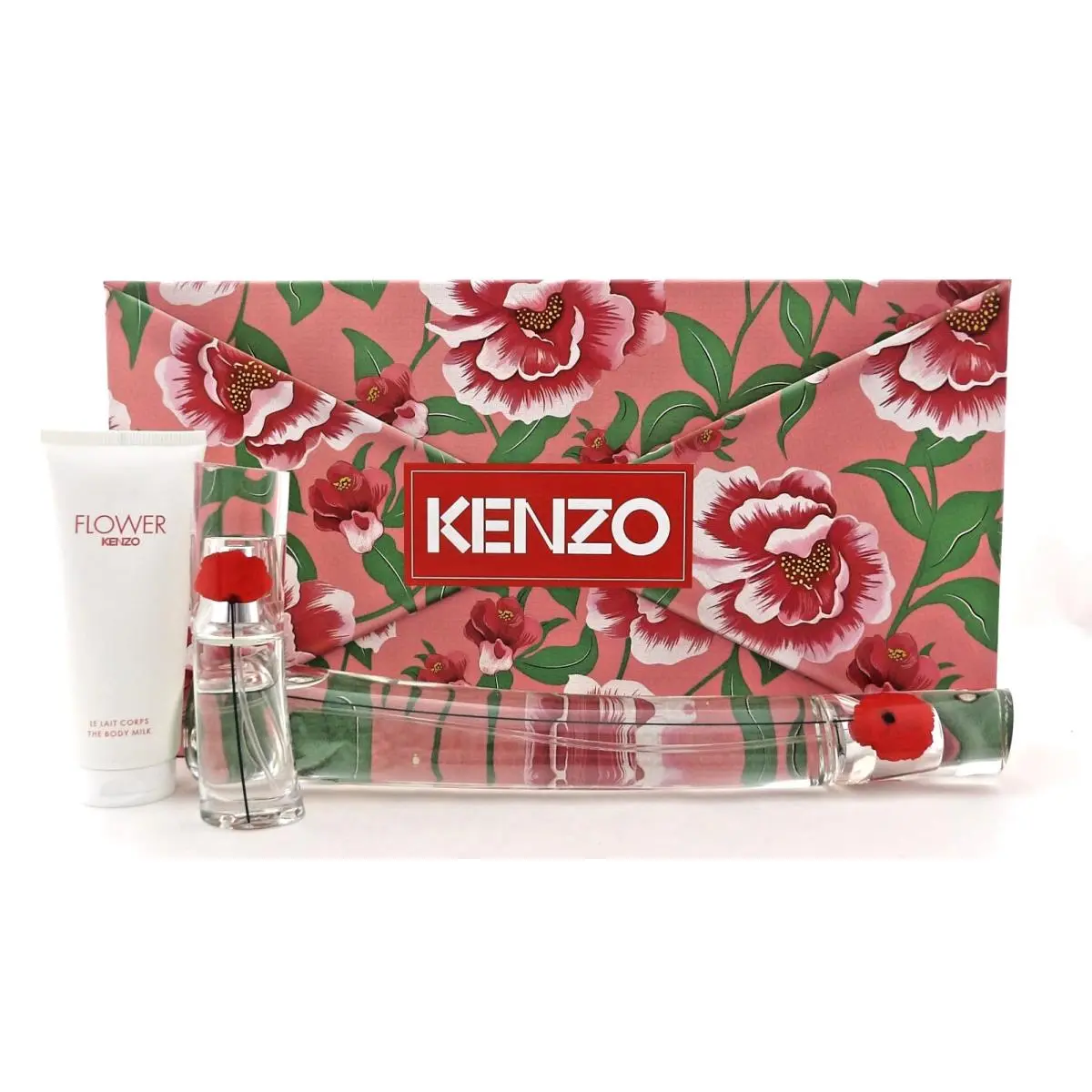 Kenzo Flower 3.3 Oz. 0.5 oz Edp Spray + 2.5 oz Body Milk. Women`s Set