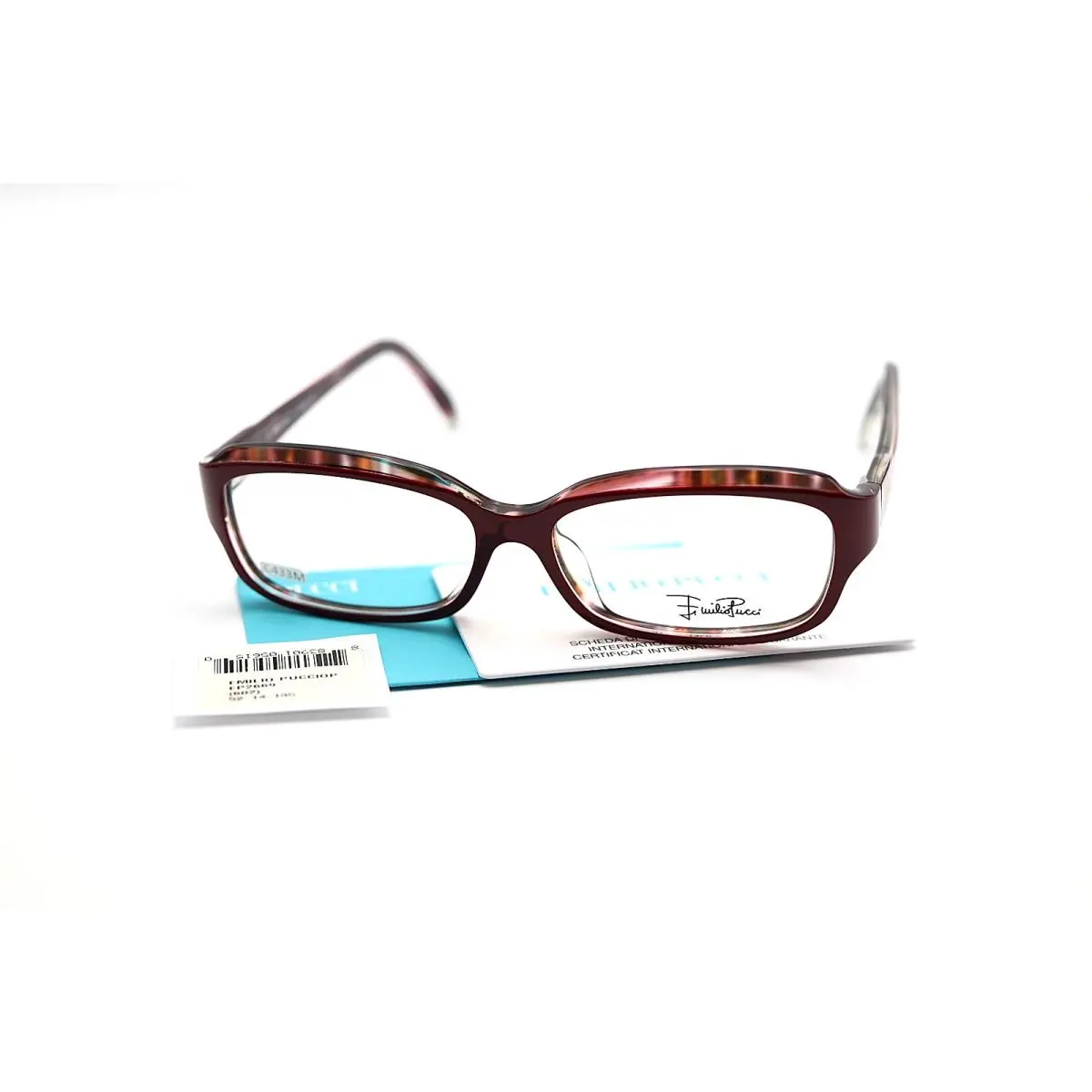 Emilio Pucci EP2669 602 Wine 52-14-135 Eyeglass Frames Flex Hinges Italy