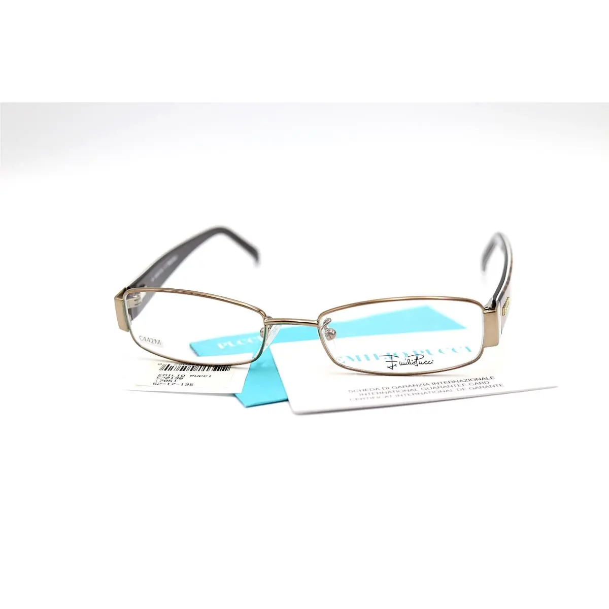 Emilio Pucci EP2136 705 Brown 52-17-135 Eyeglass Frames Flex Hinges Italy