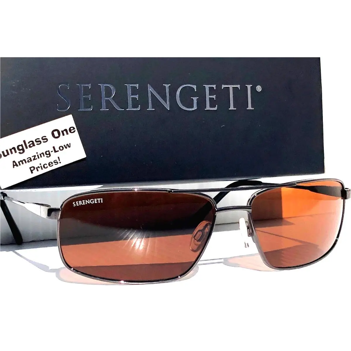 Serengeti Anzio 2 Gunmetal Polarized Drivr Mineral Brown Glass Sunglass SS531001