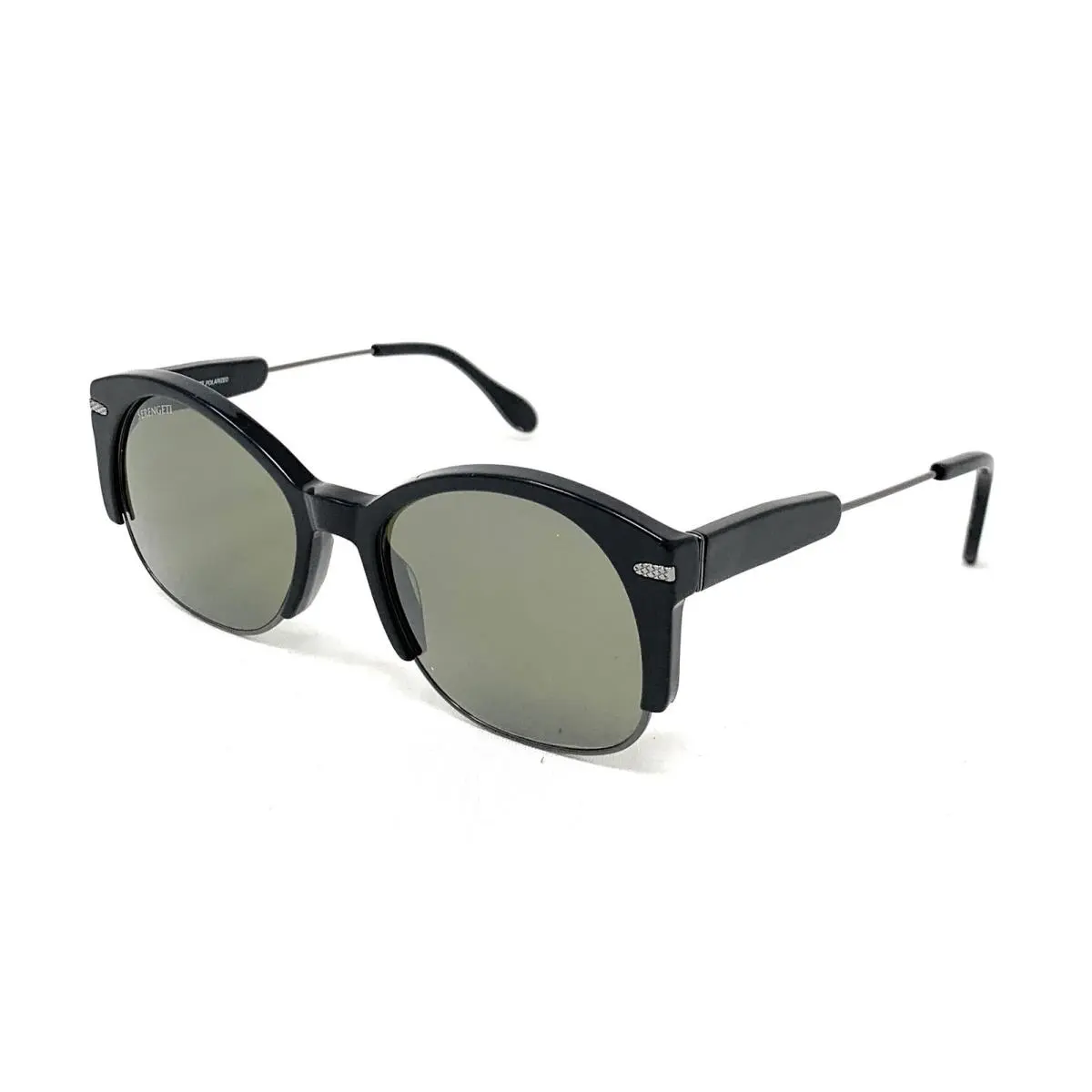 Serengeti Vinita SS529002 Women`s Polarized Sunglasses Shiny Black 50mm