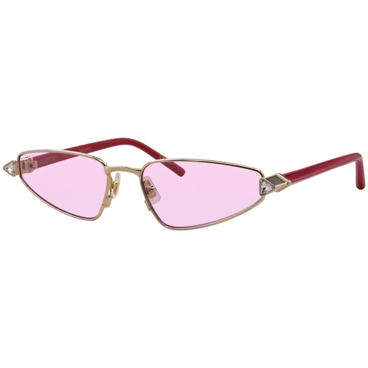 Valentino VG0035S 002 Sunglasses Women`s Gold/red/pink Lenses Cat Eye 57mm