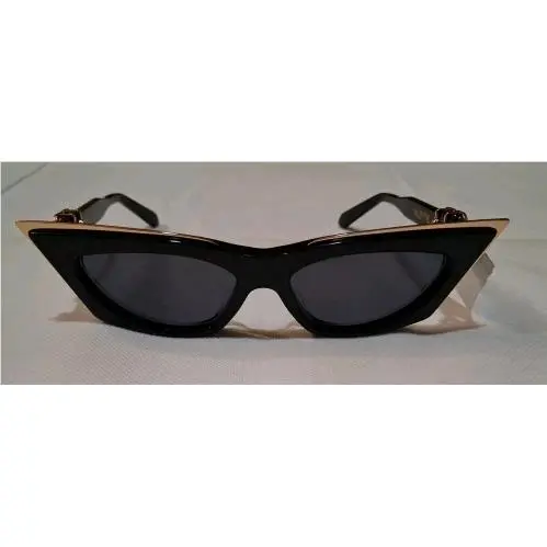 Valentino V-goldcut-i VLS-113A Women Black / Gold Sunglasses