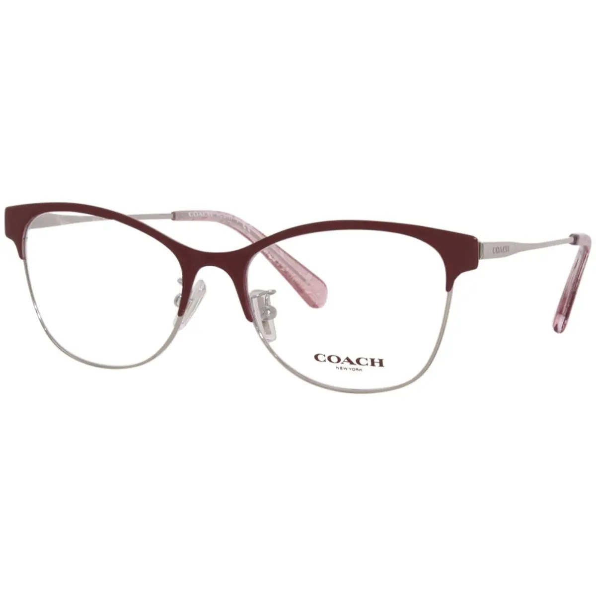 Coach HC5111 9348 Eyeglasses Women`s Burgundy/silver Full Rim Cat Eye 53mm by Emporio Armani