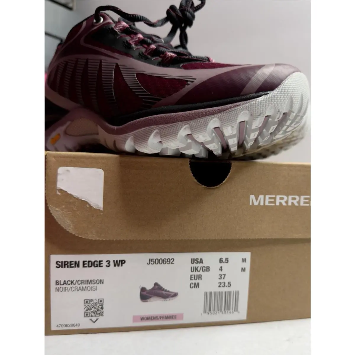 Merrell shoes - Merrell Siren Edge 3 Waterproof Standard - Black/Crimson 2