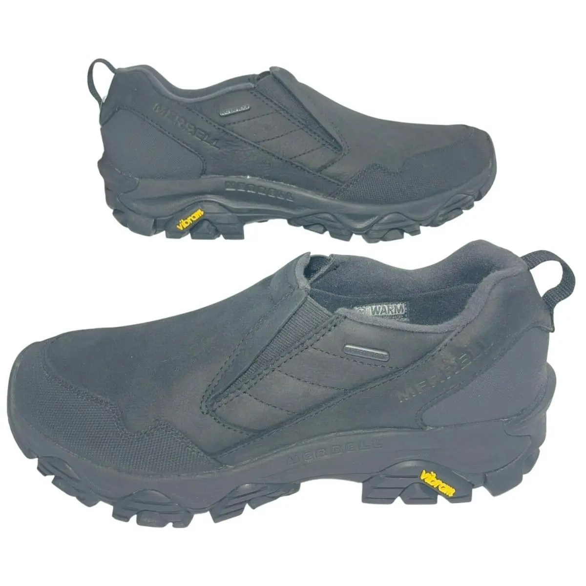 Merrell Coldpack 3 Thermo Moc Waterproof Vibram Sole Slip-on Shoes Black Sz 10