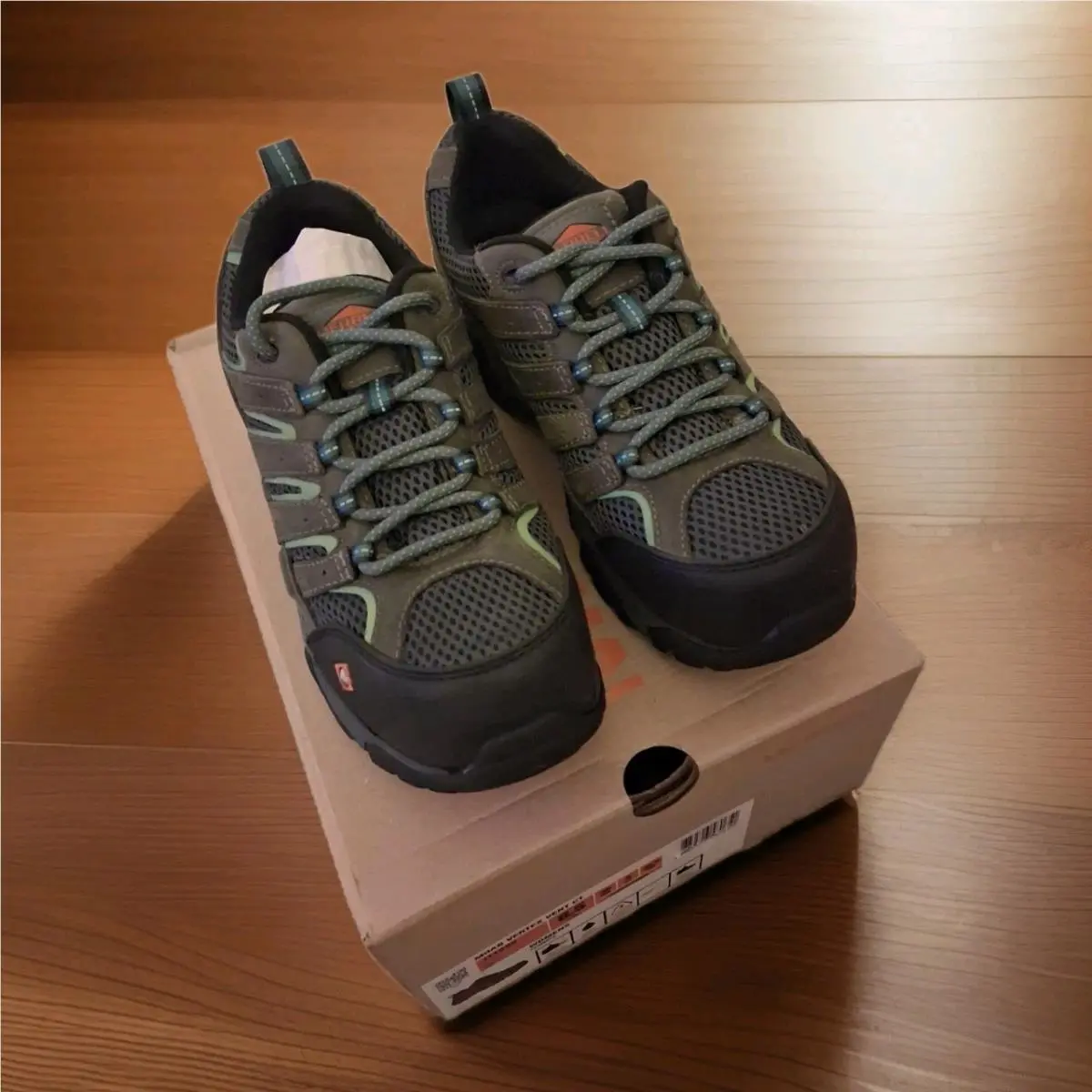 Merrell Moab Vertex Composite Toe Safety Work Boots Shoes Womens Size 8.5 Pewter