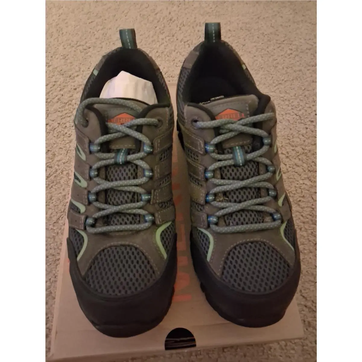 Merrell shoes - MERRELL Moab Vertex - Moab Vertex - Pewter colorway (grey, black, greyish olive green & teal colors) (UPC: 884506581115) 0