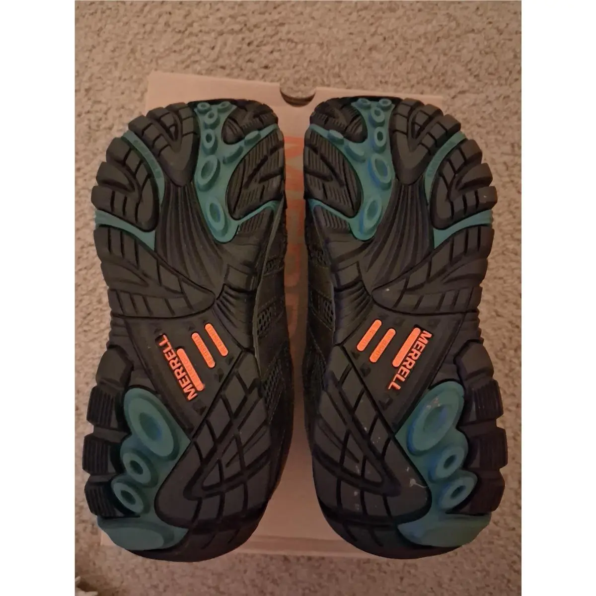 Merrell shoes - MERRELL Moab Vertex - Moab Vertex - Pewter colorway (grey, black, greyish olive green & teal colors) (UPC: 884506581115) 6