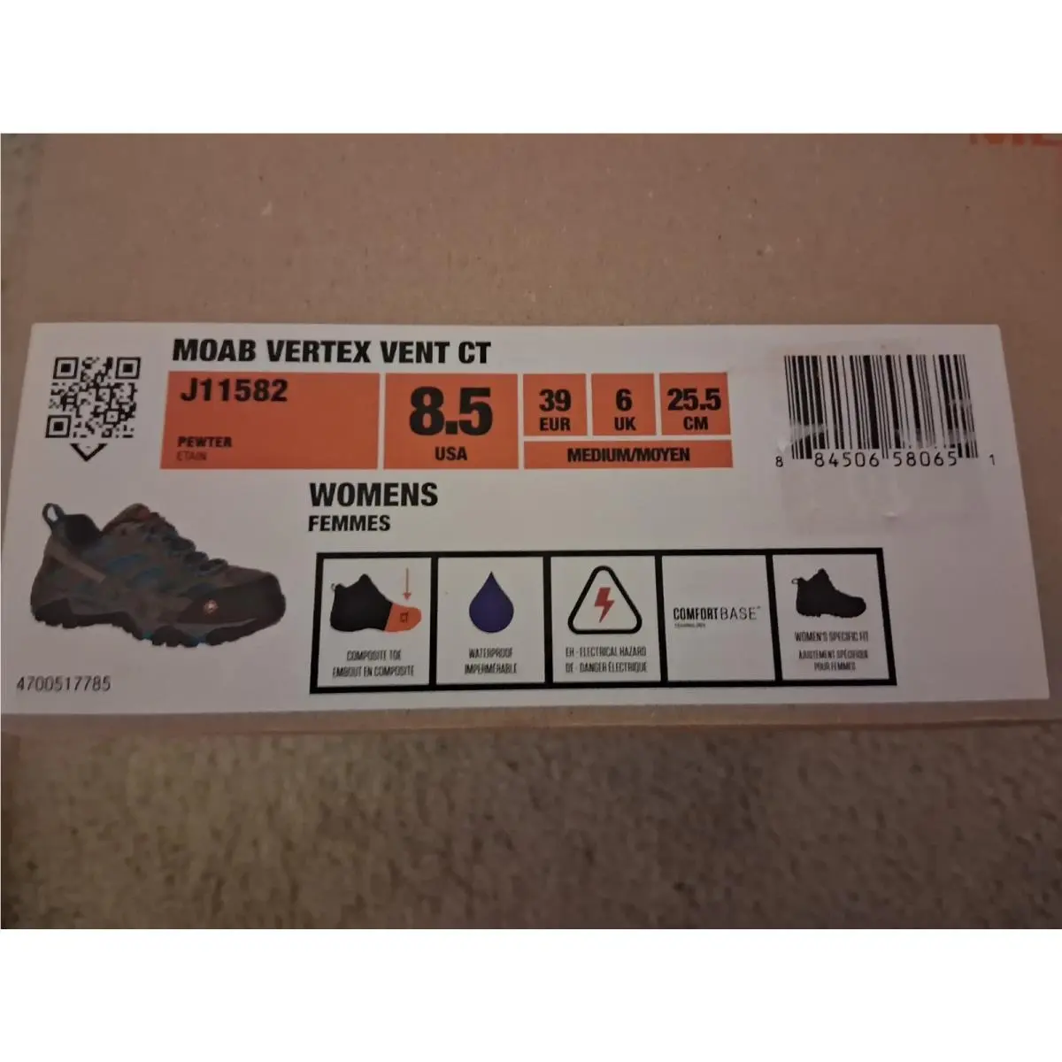 Merrell shoes - MERRELL Moab Vertex - Moab Vertex - Pewter colorway (grey, black, greyish olive green & teal colors) (UPC: 884506581115) 7