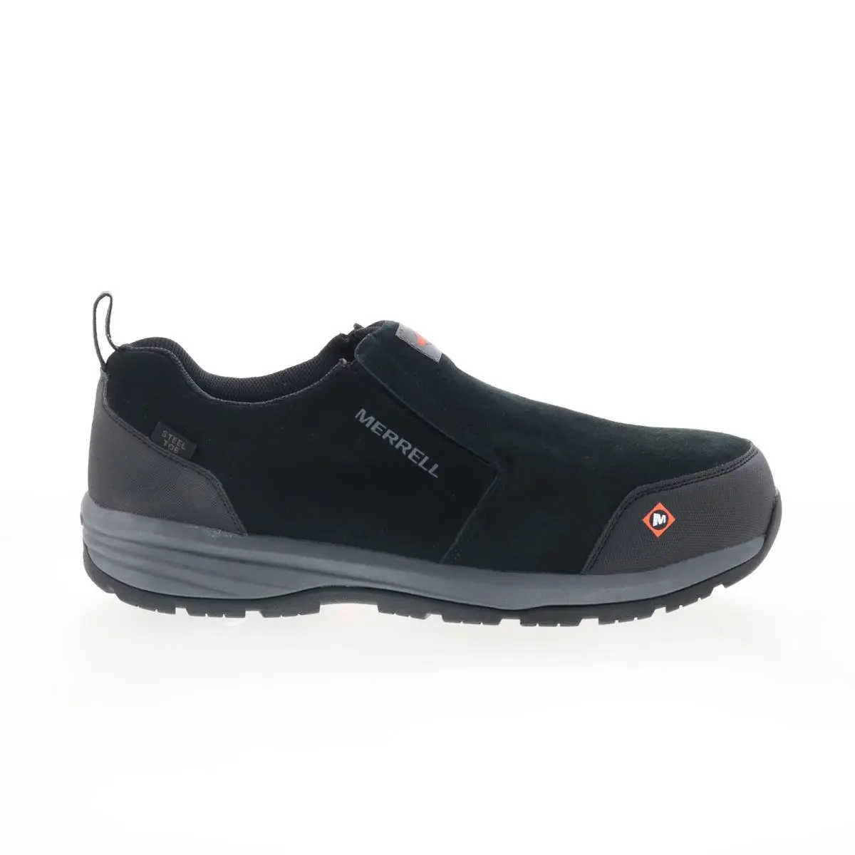 Merrell Windoc Moc Steel Toe J17827 Mens Black Suede Work Safety Shoes 12