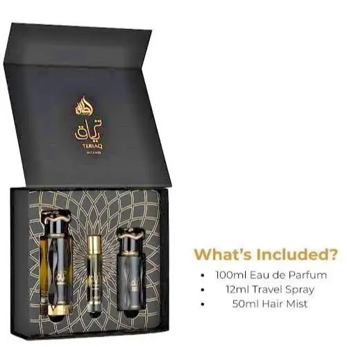 Teriaq Intense Lattafa 3.4 Oz Spray Mini Mist 3 Pc Women Set