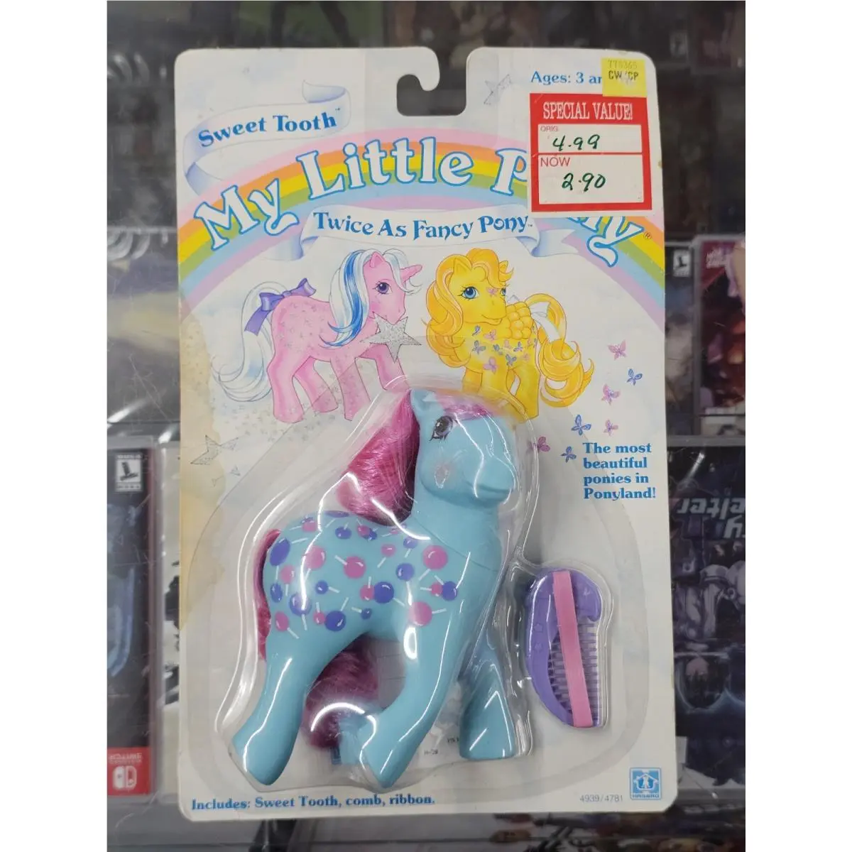 Vintage 1986 My Little Pony Twice As Fancy Pony Sweet Tooth Mlp Hasbro