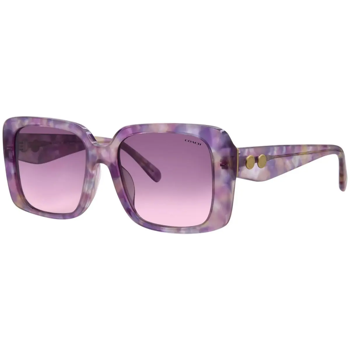 Coach CAD54 HC8424UF 58677W Sunglasses Women`s Purple/puple/pink Gradient 56mm