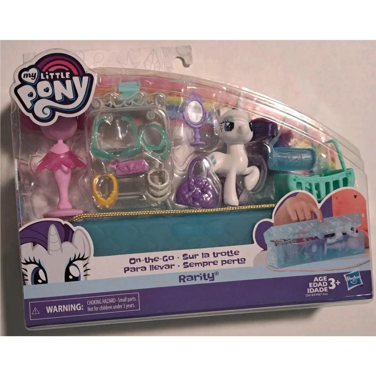 My Little Pony Rarity On-the-go Playset W/accessories- HASBRO-2018-NEW