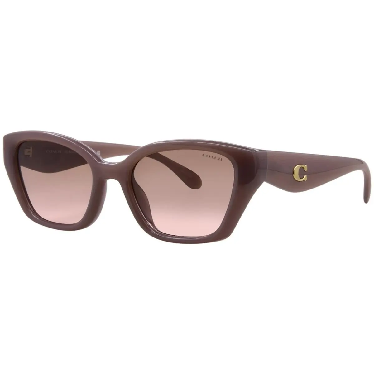Coach CBY91 HC8434U 549511 Sunglasses Women`s Milky/brown/peach Gradient 53mm