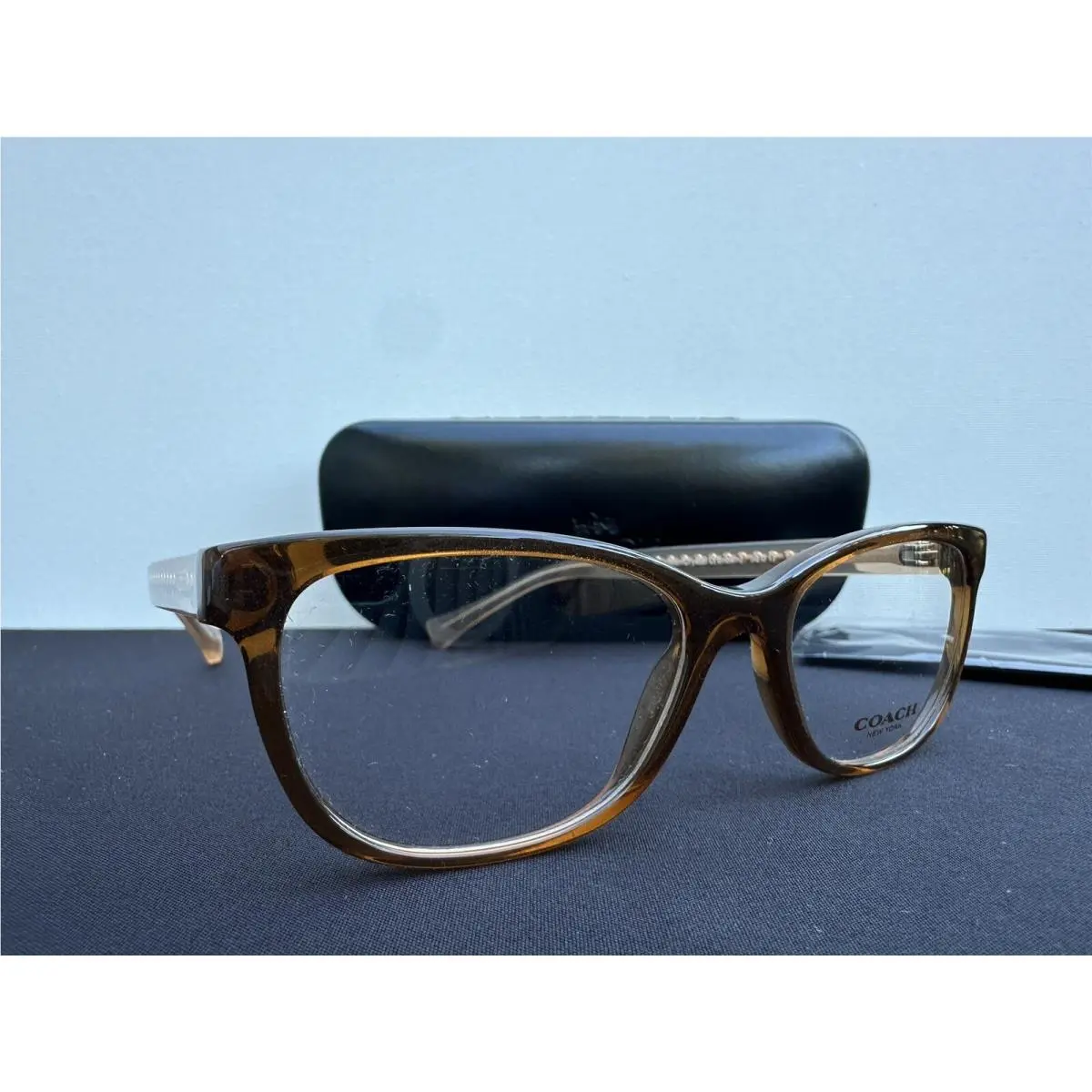 Coach Eyeglass Frames Case Model HC 6072 5326 Brown Glitter/crys Lt Brown