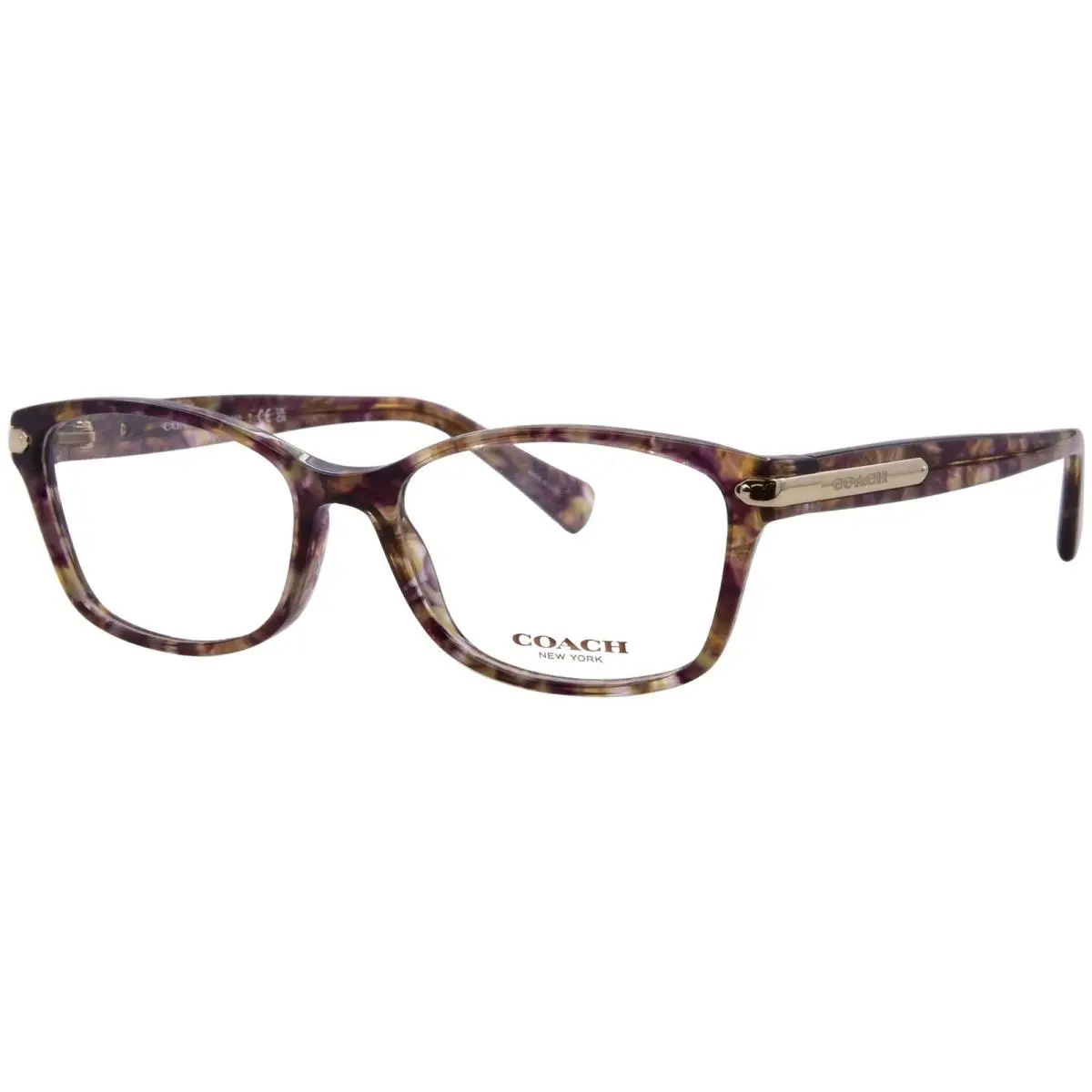 Coach Eyeglasses HC6065 6065 5287 Confetti Light Brown/gold Optical Frame 49mm