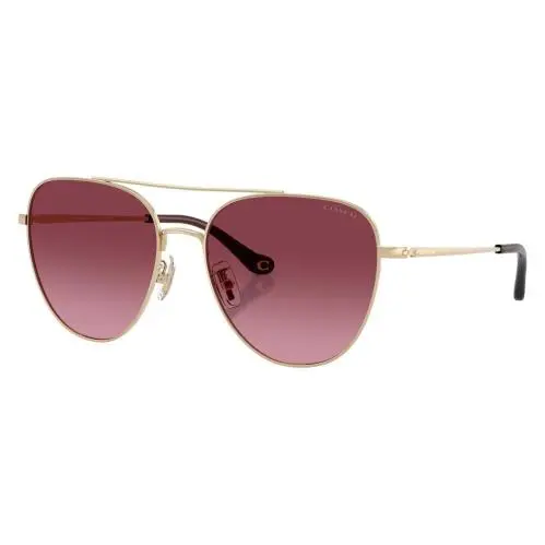 Coach Women`s 56mm Shiny Light Gold Sunglasses HC7182-90058H-56