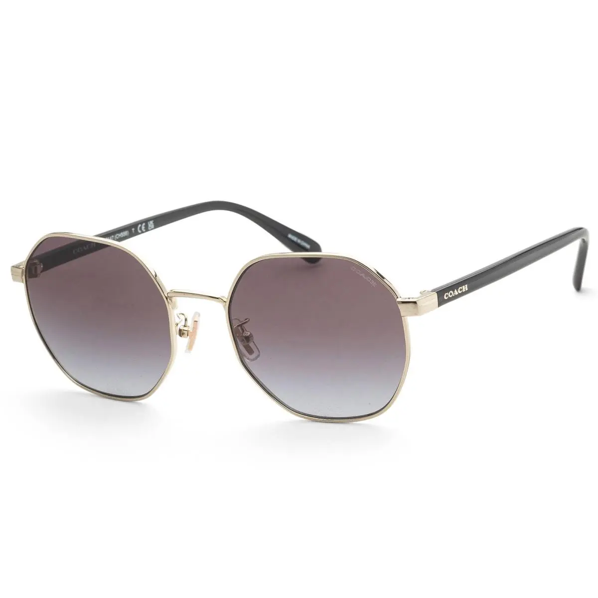 Coach Women`s 56mm Shiny Light Gold Sunglasses HC7147-90058G-56