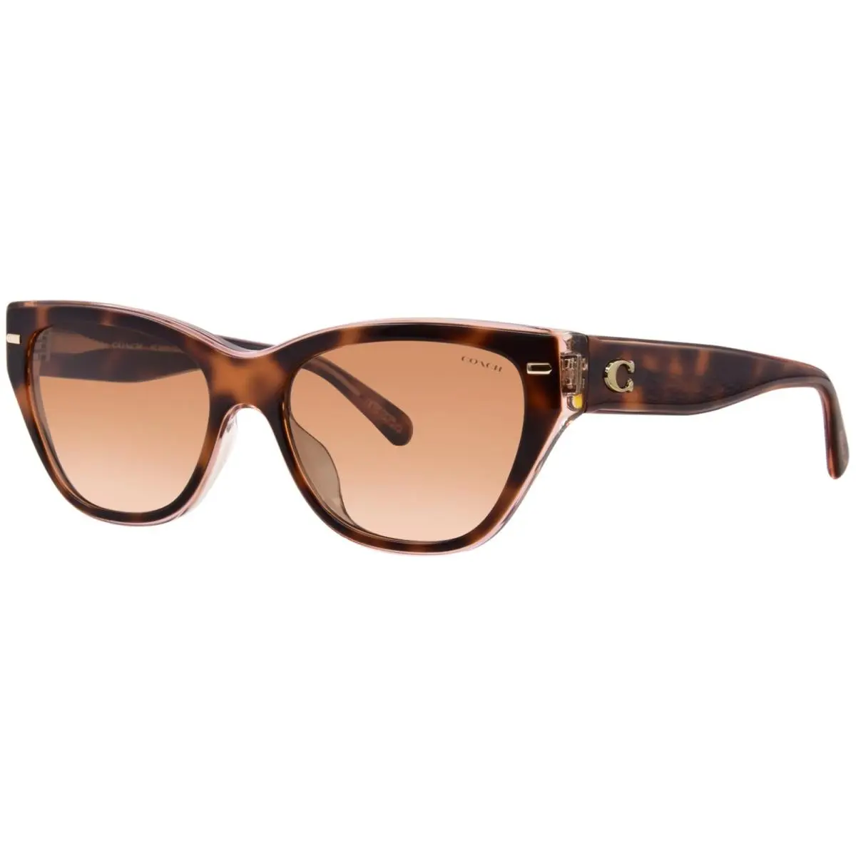 Coach CH571 HC8370U 574413 Sunglasses Women`s Tortoise/brown/pink Gradient 54mm