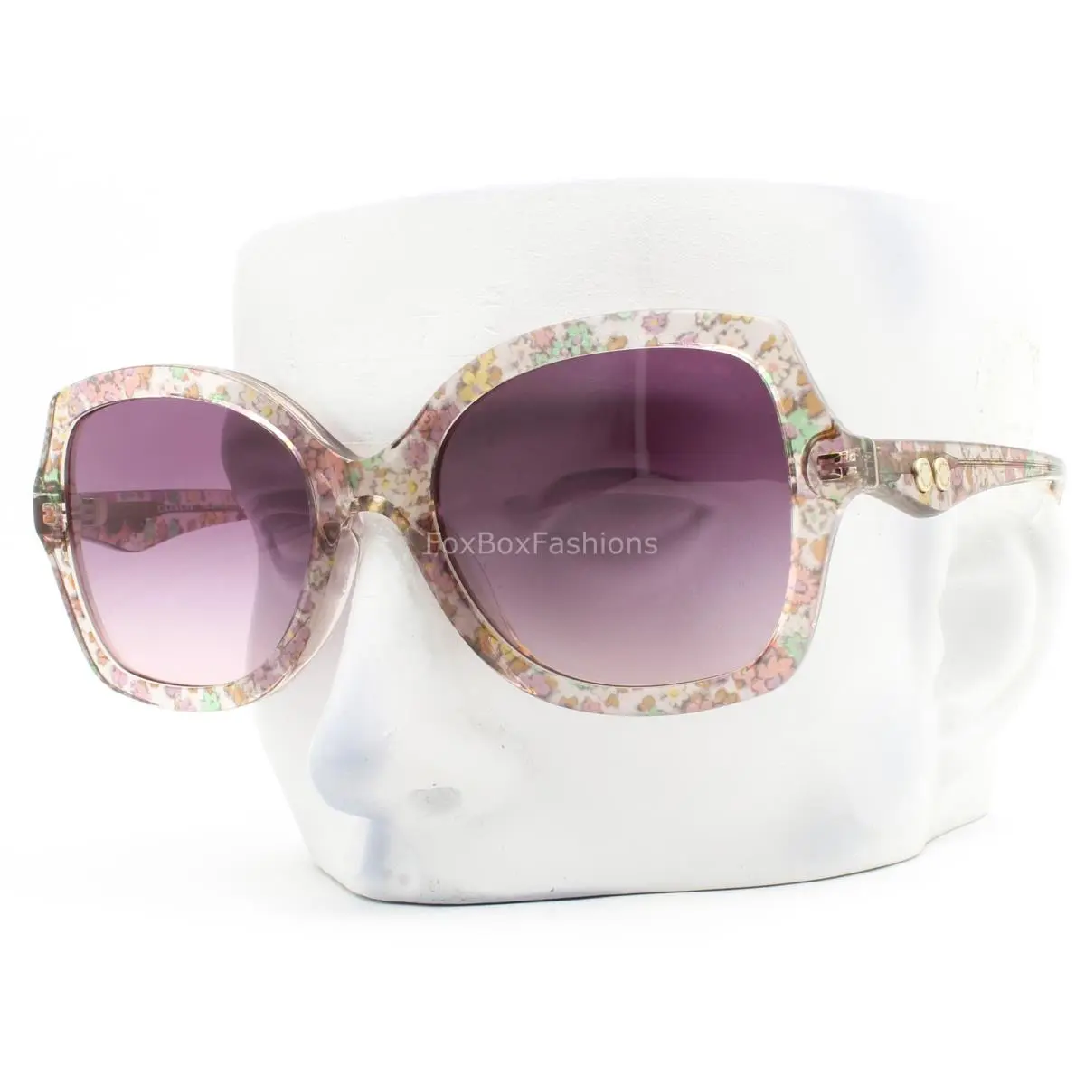 Coach Sunglasses Crystal Clear Floral Field Violet HC 8410U 58947W with Case