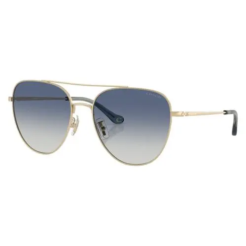 Coach Women`s 56mm Shiny Light Gold Sunglasses HC7182-90054L-56