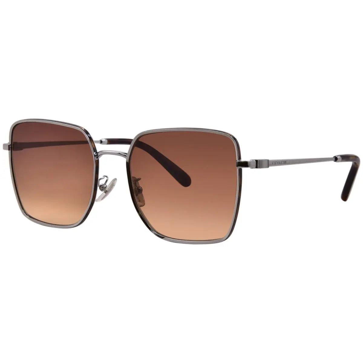 Coach CBZ51 HC7184D 94775M Sunglasses Women`s Silver/brown Gradient 56mm